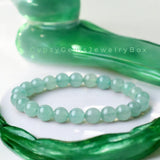 Aventurine AA+ Brook Green•Custom Size•Round Smooth Stretch (8mm) Natural Gemstone Crystal Energy Bead Bracelet