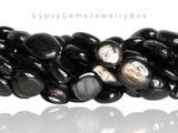 Hypersthene - Black Aura Large Nugget Series Custom Size Stretch (8 - 10mm) Large Irregular Shape Smooth Natural Gemstone Crystal Energy Bead Bracelet