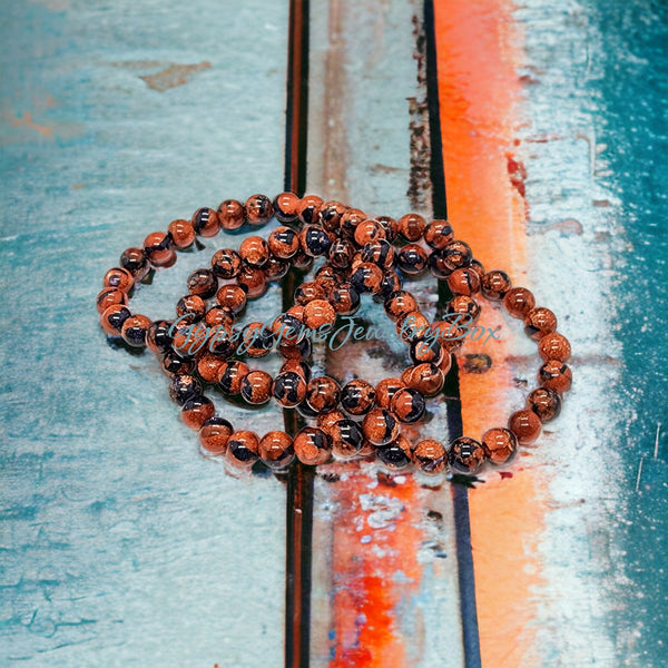 Blue Sandstone 8mm beads Stone Crystal Bracelet