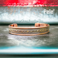 Copper Magnetic Hand Forged Solid Pure Copper Therapy Bracelet Cuff