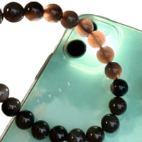 Obsidian - Ice Obsidian - Smokey Obsidian - Custom Size Round Smooth Stretch (8mm) Natural Gemstone Crystal Energy Bead Bracelet