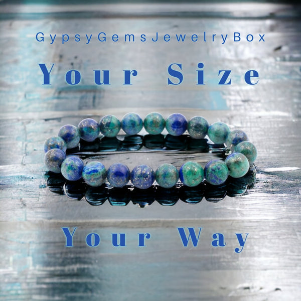 1pc Natural Gemstone 12mm K2 Azurite Bracelet Suitable For Men's Daily  Wear, Party, Wedding, Work, Etc. | SHEIN