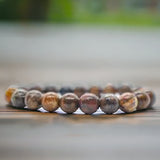 Pietersite Custom Size Round Smooth Stretch (8mm) Natural Gemstone Crystal Energy Bead Bracelet