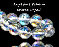 Angel Aura Mystic Mermaid (Clear/Rainbow) Australian Quartz Crystal•Smooth Transparent•”Celestial Mermaid” - Custom Size•Holographic Crystal Energy Bead Bracelet