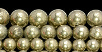 Pyrite - Golden Pyrite Round Smooth Stretch (8mm) Natural Gemstone Crystal Energy Bead Bracelet