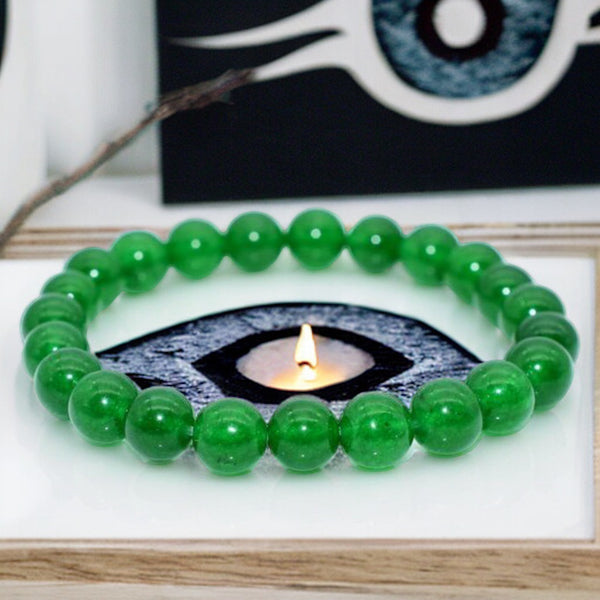 High Multiple Colors Jadeite Jade Beads Bracelet With 18K Yellow Gold –  Baikalla