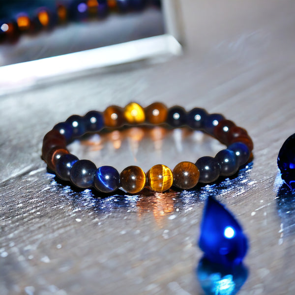 Garnet Stone Tiger Eye Bracelet Beads Naturally stretchy With