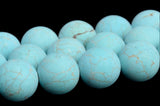 Turquoise - Blue Custom Size Frost Matte Rustic Round Stretch (8mm) Natural Gemstone Crystal Energy Bead Bracelet