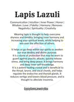 LAPIS LAZULI Faceted Gemstone Energy Bead Bracelet