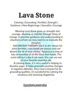 Lava Stone Aromatherapy Custom Size 3 Square & Choice of Gemstones (Group C) Round Stretch (8mm) Natural Gemstone Crystal Energy Bead Bracelet