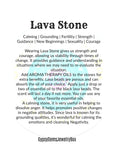 Lava Stone Aromatherapy Custom Size 3 Square & Choice of Gemstones (Group B) Round Stretch (8mm) Natural Gemstone Crystal Energy Bead Bracelet