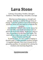 Lava Stone - Lava Rock "LION" + (Silver Lava or 14k Gold Hematite) Custom Size Round Stretch (8mm) Natural Gemstone Crystal Energy Bead Bracelet