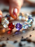 Memory Grief Natural Gemstone Bead Bracelet • Custom Designed