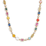 Colorful Gemstone Necklace (Unisex)