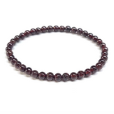 Garnet Round Bead Bracelet - Passionate Strength