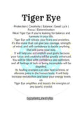Tiger’s Eye - Tiger Iron Custom Size  Round Smooth Stretch (8mm) Natural Gemstone Crystal Energy Bead Bracelet