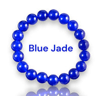 JADE Royal Blue Crystal Gemstone Energy Bead Bracelet - Grande 10mm