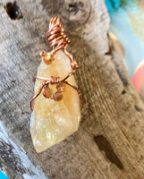 Custom Made To Order Wire Wrapped Crystal Gemstone Pendant Necklace