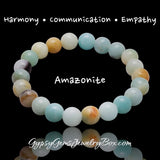 Amazonite - Custom Size Round Smooth Stretch (8mm) Natural Gemstone Crystal Energy Bead Bracelet