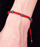 Evil Eye Silk Kabbalah 5 Eyes Braided Good Luck Protection Bracelet Adjustable Red