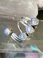 Opalite Sri Lanka Moonstone .925 Sterling Silver Ring (Size: 7: Adjustable)