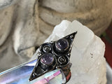 Amethyst Gemstone .925 Sterling Silver Ring (Size 7.5)