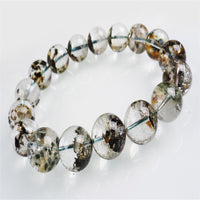Quartz Lodolite Garden Phantom Crystal Energy Bead Bracelet Grande 10mm