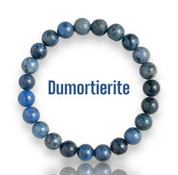 Dumortierite (Blue Aventurine) Custom Size Round Smooth Stretch (8mm) Natural Gemstone Crystal Energy Bead Bracelet
