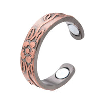 Magnetic Therapy Copper Adjustable Ring “Flower”