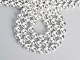Hematite Bright Silver Gemstone Crystal Energy Bead Bracelet