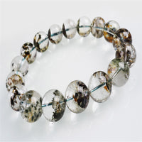 Quartz Lodolite Garden Phantom Crystal Energy Bead Bracelet