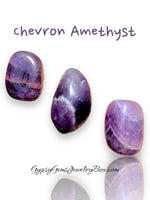 Chevron Amethyst Natural Banded Tumbled Crystal Rock Gemstone