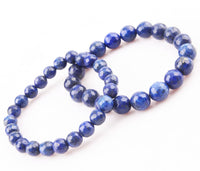 LAPIS LAZULI Faceted Gemstone Energy Bead Bracelet