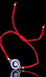 Evil Eye Red Silk Good Luck Energy Bracelet Adjustable
