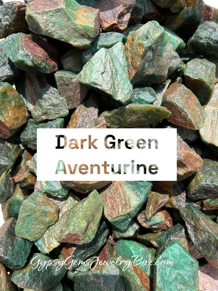 Green Aventurine Dark Natural Raw Rough Crystal Rock Gemstone “Imperial Z”