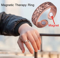 Magnetic Therapy Copper Magnet Adjustable Ring “Flower”