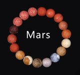 Solar System Universe Galaxy Planets Natural Gemstone Stretch Energy Bead Bracelet 10mm