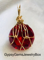 Custom Made To Order Wire Wrapped Crystal Gemstone Pendant Necklace