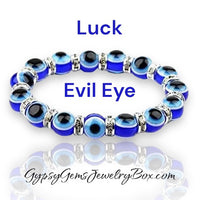 Evil Eye Stretch Crystal Bead Energy Bracelet 10mm