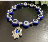Evil Eye Hamsa Charm Bead Energy Bracelet
