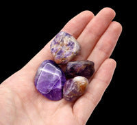 Amethyst Extra Quality Natural Banded Tumbled Crystal Rock Gemstone