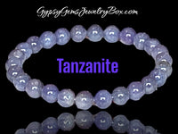 Tanzanite Gemstone Crystal Energy Bead Bracelet