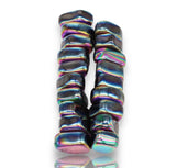 Hematite Aura Rainbow Magnetic Natural Worry Palm Crystal Rock Gemstone Large Magnet