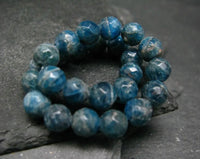 Apatite Faceted Blue Gemstone Energy Bead Bracelet