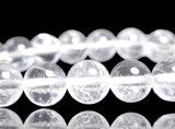 Quartz - Clear Crystal Round Smooth Stretch  (8mm) Natural Gemstone Crystal Energy Bead Bracelet