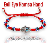 Evil Eye Red Silk Braided Good Luck Energy Bracelet Adjustable