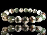 Quartz Lodolite Garden Phantom Crystal Energy Bead Bracelet Grande 10mm