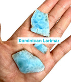 Larimar Raw Rough Natural Dominican Caribbean Gemstone Energy Crystal Stone Slab