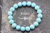 TURQUOISE Rustic Matte Gemstone Energy Bead Bracelet
