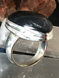 Tiger Eye Blue Gemstone .925 Sterling Silver Point Ring (Size 9)